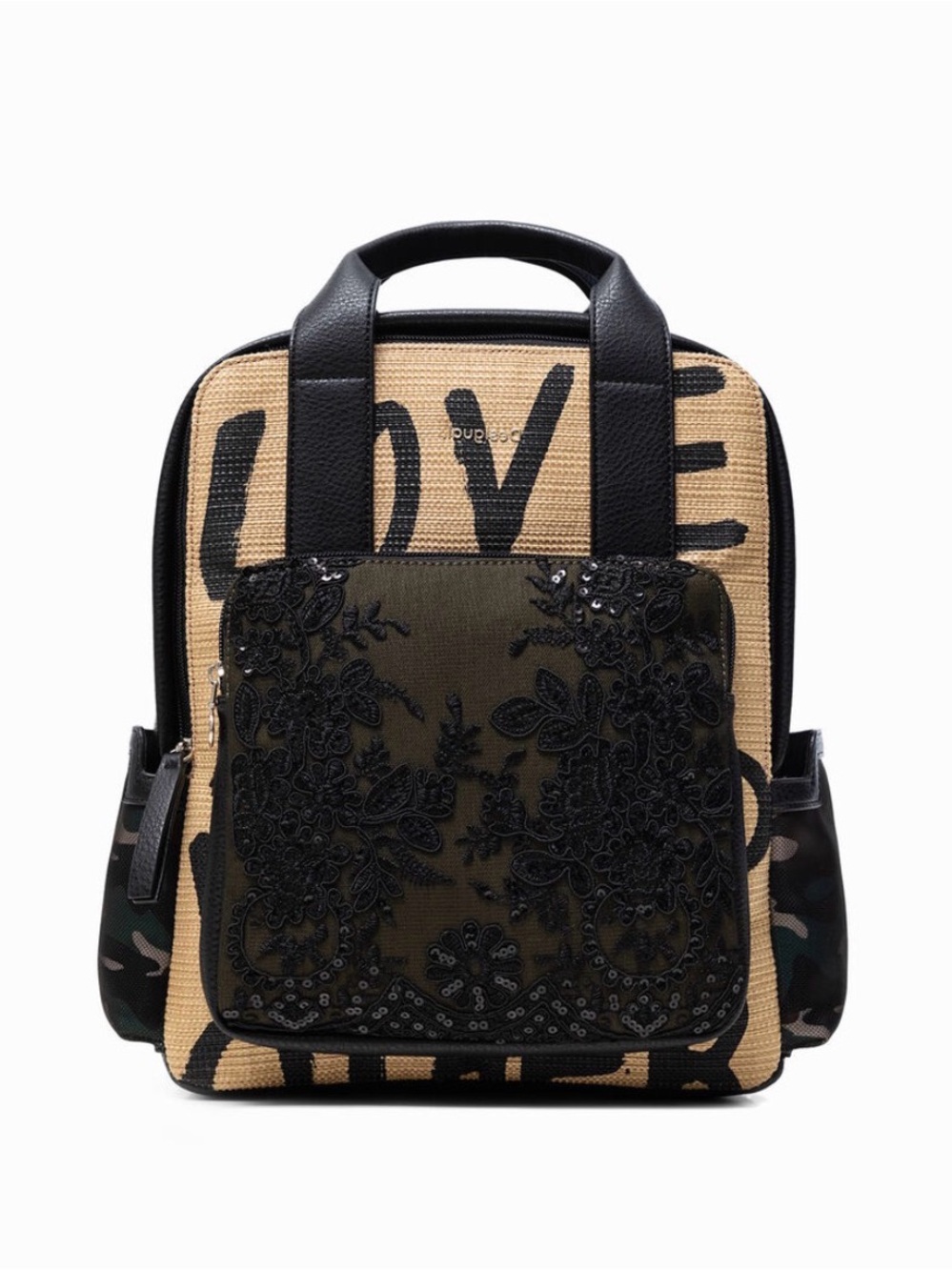 Desigual Floral Embellished 'LOVE' Backpack  - GORGEOUS!  NWOT